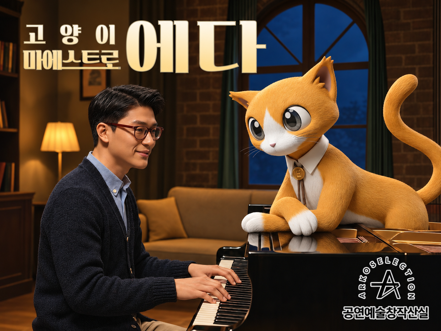 에다와 요한이 함께 등장하는 AR 무대 장면